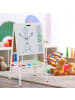 relaxdays Kinderstandtafel in Weiß - (B)65 x (H)122-160 x (T)69 cm