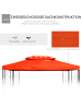 Outsunny Pavillon Ersatzdach in Rostrot 300L x 400B x 20H cm