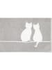 Cawö Cawö Badematten CUTE CATS You & Me 6263 platin/weiß - 76 in platin/weiß - 76