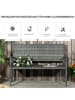 Outsunny Gartenbank,B122 x T60 x H85cm,Grau