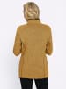 Sieh an! Strickfleece-Jacke in ocker-schwarz-gemustert