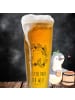 Mr. & Mrs. Panda Weißbierglas Bär König mit Spruch in Transparent