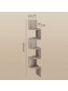 VASAGLE Eckregal Custos in Greige meliert - (B)20 x (H)126 x (T)20 cm