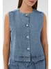 Soaked in Luxury Weste SLRinatina Gerade Passform in Medium Blue Denim