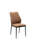 CALICOSY 4er-Set Stühl SAELA  in Cognac - (W) 45  x (H) 90  x (L) 45  cm
