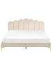 Beliani 2-tlg Doppelbett SAUVIAN in Beige/Gold