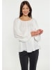 usha BLACK LABEL Damen Bluse in Wollweiss