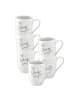 Villeroy & Boch 6er Set Becher mit Henkel 'Lieblingsmensch' Statement 290 ml weiß in weiß