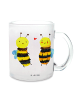 Mr. & Mrs. Panda Haferl Biene Verliebt ohne Spruch in Transparent