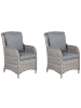 Beliani 2er-Set Sessel CASCAIS in Grau