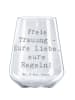 Mr. & Mrs. Panda Bordeauxglas Spruch Freie Trauung Liebe Regeln ... in Transparent
