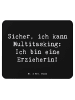 Mr. & Mrs. Panda Mauspad Spruch Erzieherin Multitasking mit Spruch in Schwarz