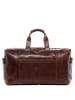 SID & VAIN Leder-Reisetasche Leder Weekender Unisex BRISTOL in braun