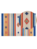 Beliani Kelim TARONIK in Bunt/Rot/Blau - (W) 200 x (L) 300 cm