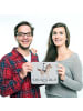 Mr. & Mrs. Panda Mauspad Pferd Reiten mit Spruch in Grau Pastell