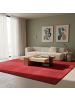 KADIMA DESIGN Teppich Kurzflor Waschbar Einfarbig LECH Microfaser OEKO-TEX in Rot