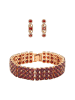 faina Women Jewelry Set in rose gold red