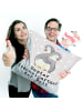 Mr. & Mrs. Panda Kissen 40x40 Pinguin Bester Kuschelpartner der ... in Grau Pastell