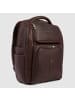 Piquadro Carl Rucksack RFID Schutz Leder 42.5 cm Laptopfach in dark brown