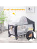 COSTWAY 4 in 1 Reisebett Babywiege Wickeltisch in Grau
