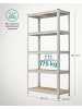 SONGMICS Schwerlastregal Cozory in Silber - (B)90 x (H)180 x (T)40 cm