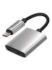 Mcdodo Mcdodo 2 in 1 Audio-Adapter USB-C auf 2x USB-C Laden und in Silber