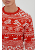 11 Project Norwegerpullover PRUwe 20714170 ME Modischer Strickpullover mit winterlichem Muster in Rot