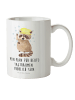 Mr. & Mrs. Panda Kindertasse Waschbär mit Spruch in Weiß