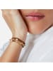 Lulu & Jane Armband aus Metall-Legierung mit Glas und Süßwasser-Zuchtperle in gelbgold