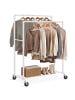 SONGMICS Kleiderständer Dalson in Weiß - (B)59 x (H)163 x (T)99.7 cm