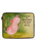 Mr. & Mrs. Panda Laptop Tasche Axolotl Tanzen Design mit Spruch in Weiß