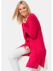 GOLDNER Kurzgröße:  Kaschmir-Longstrickjacke mit Schlitzen in pink