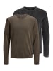 Jack & Jones Pullover Leo in Braun / schwarz