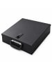 relaxdays Dokumentenkassette in Schwarz - (B)37 x (H)7 x (T)27 cm