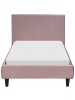 Beliani Kinderbett FITOU in Rosa/Dunkler Holzfarbton - (W) 100 x (H) 87 x (L) 214 cm