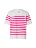 Mart Visser Caroline Tensen Elba Streifen-T-Shirt Weiß/Fuchsia