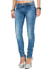 Cipo & Baxx Damen Slim Fit Jeans Stonewashed in Blue