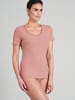 Schiesser T-Shirt Rib & Lace in terracotta