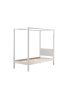 58 aufm Kessel HIMMELBETT Katerína 208x191x98 aus Massivholz in Weiß