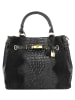 Cluty Handtasche echt Leder in schwarz