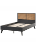 Beliani 2-tlg Doppelbett MONPAZIER in Schwarz/Braun