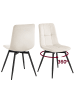 VASAGLE 2er-Set:Esszimmerstuhl Tyra in Beige - (B)52 x (H)83 x (T)43 cm