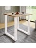 VCM  Premium Holz Esstisch Tisch Xona U Silber in Weiß / Sonoma-Eiche