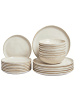 Beliani 24-tlg Tafelservice HOPS in Beige