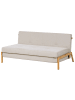 Beliani 2-Sitzer Sofa EDLAND in Beige/Braun - (W) 152 x (H) 76 x (L) 94 cm