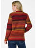 GOLDNER Multicolor Woll-Jacke mit Stehkragen in rot / orange / gemustert