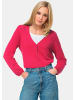 GOLDNER Weiche Kaschmirstrickjacke mit V-Ausschnitt in pink