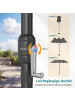 COSTWAY Doppelsonnenschirm knickbar 285x150cm in Grau