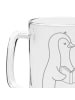 Mr. & Mrs. Panda Bierkrug Pinguin Buch ohne Spruch in Transparent