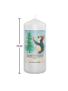 Mr. & Mrs. Panda Kerze Pinguin Weihnachtsbaum Design mit Spruch in Weiß
